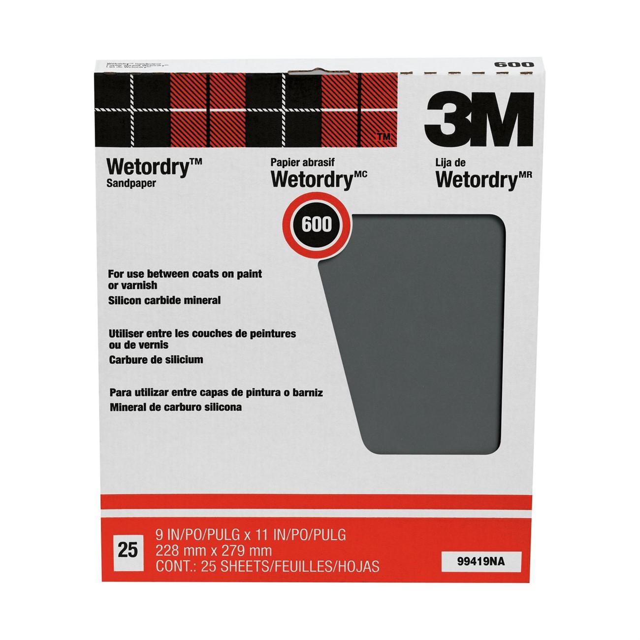 3M 3M 7000126423 Wetordry Sanding Sheets 600A Grit 9x11 in