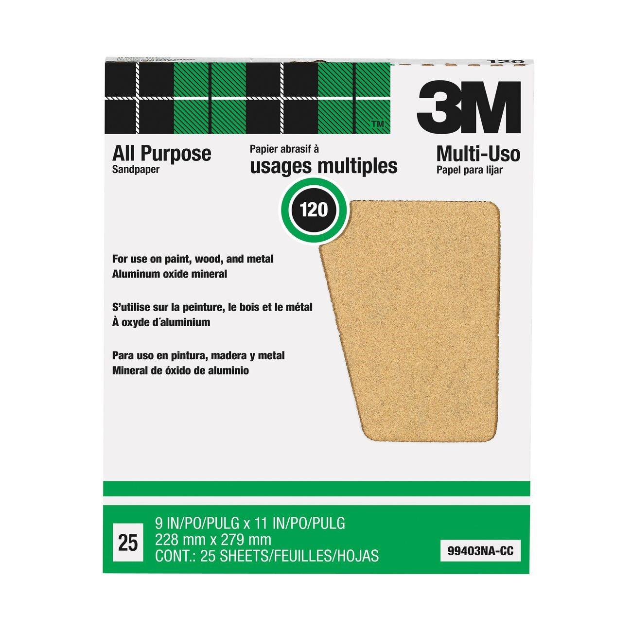 3M 3M 7000126517 Aluminum Oxide Sheets 120 Grit 9x11 in