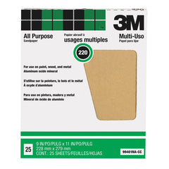 3M 3M 7100089199 Aluminum Oxide Sanding Sheets 220 Grit