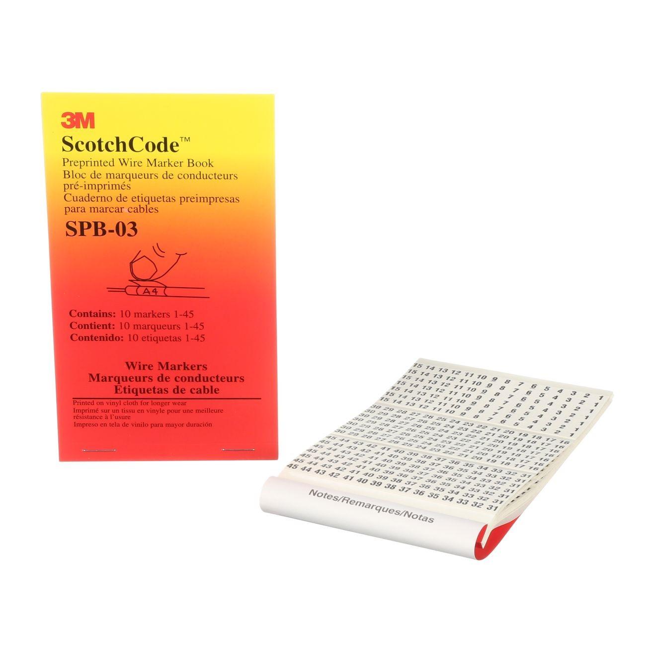 3M 3M 7000132480 Pre-printed Wire Marker Book