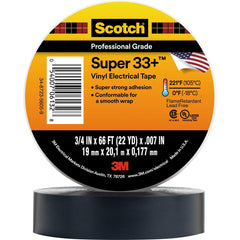 3M 3M 7010398370 Vinyl Electrical Tape 3/4 in X 66 Ft Black