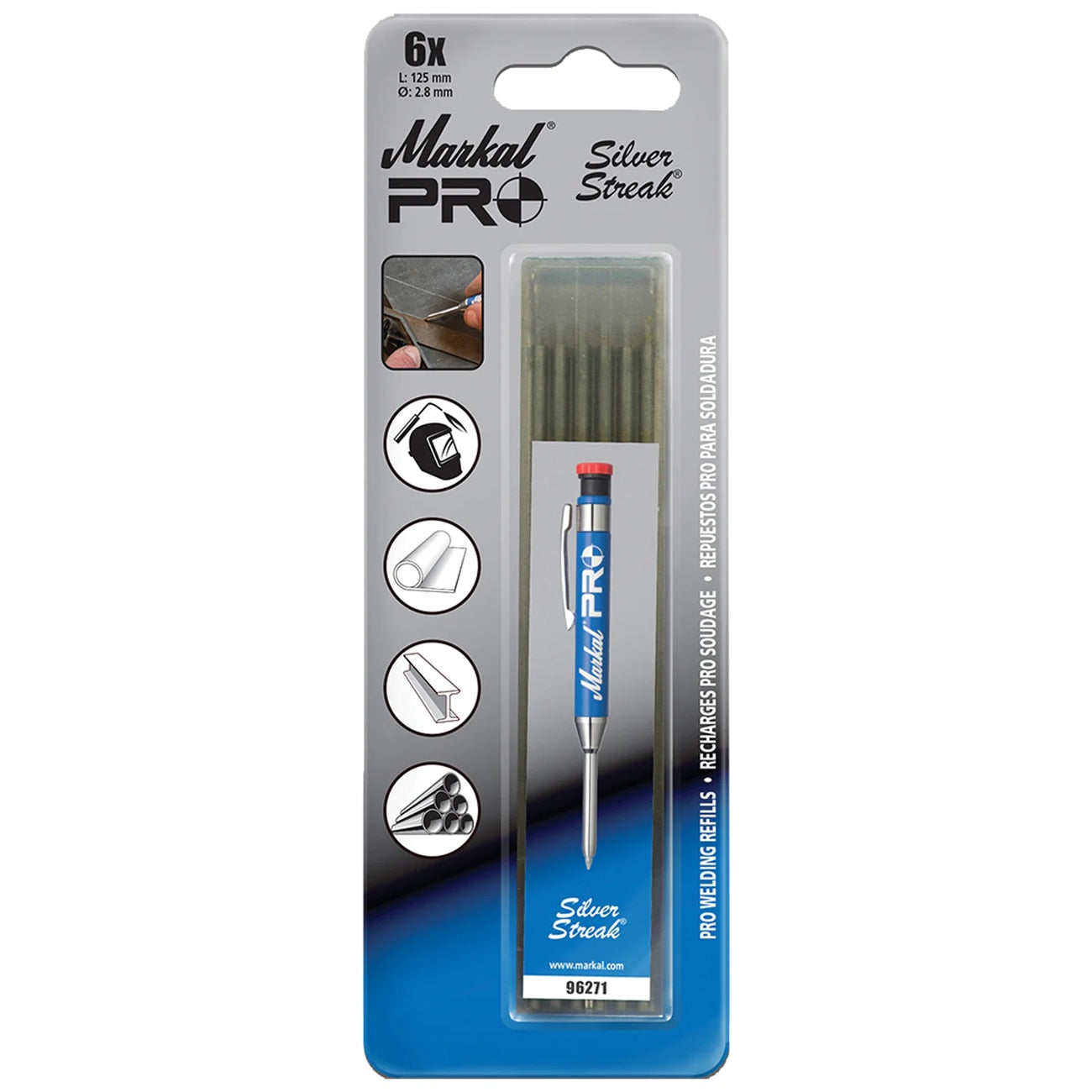 MILWAUKEE Milwaukee 96271 Silver Streak Marker Refill 6 Pack