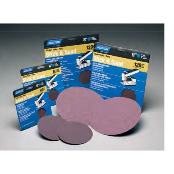 NORTON Norton 076607-01991 Cloth Disc 6 Inches 50 Grit 2 Pack