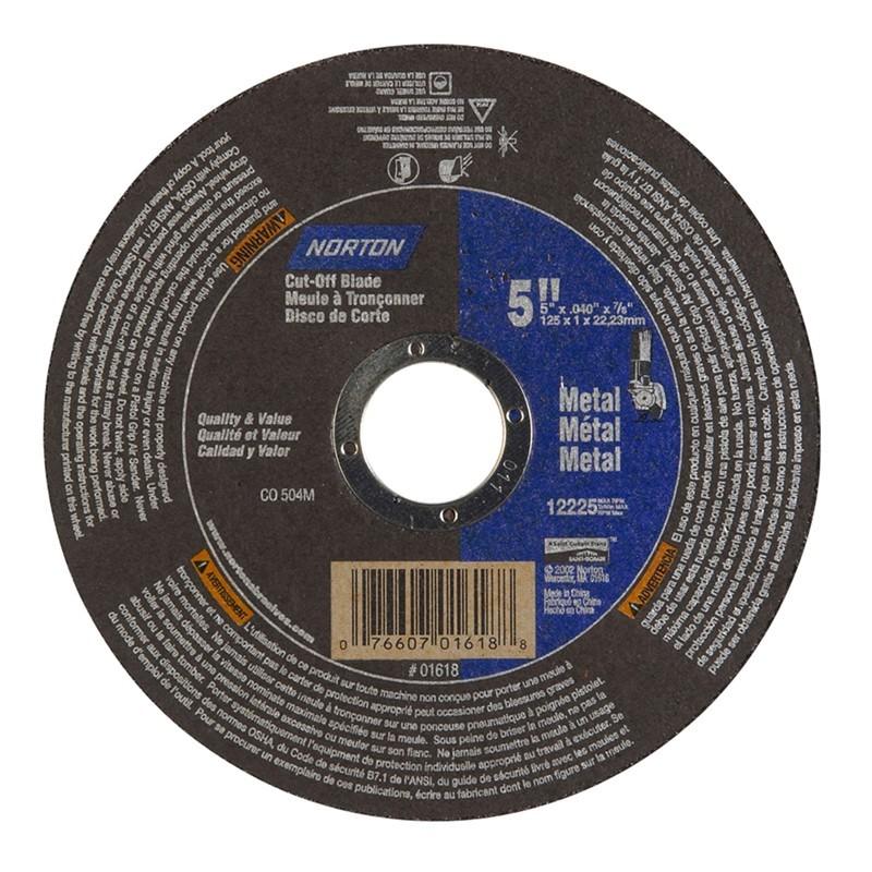 NORTON Norton 076607-01618 Type 1 Cut-off Blade 5 Inch Metal