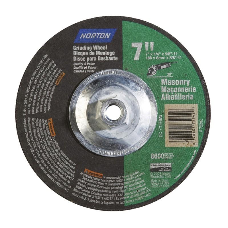 NORTON Norton 076607-75942 Type 27 Grinding Wheel 7 Inches