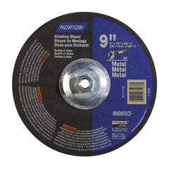 NORTON Norton 076607-75938 Type 27 Grinding Wheel 9 Inch Metal
