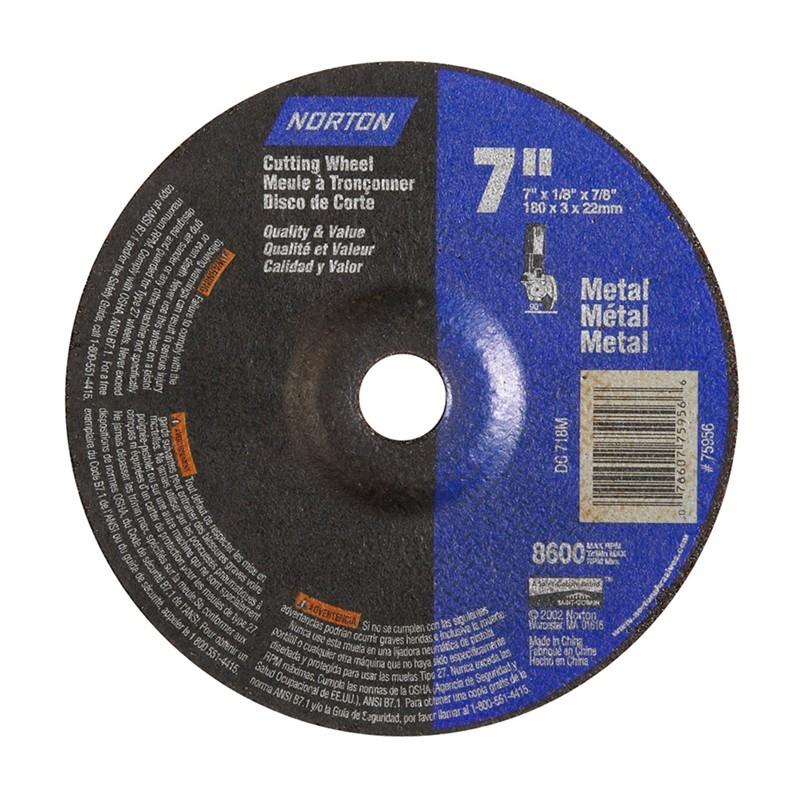 NORTON Norton 076607-75956 Type 27 Grinding Wheel 7in Aluminum Oxide