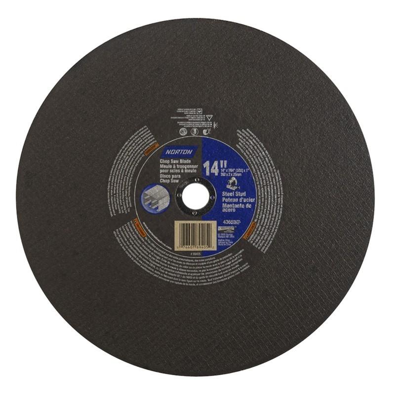 NORTON Norton 076607-89405 Chop Saw Blade 14in 4365 Rpm Steel Stud