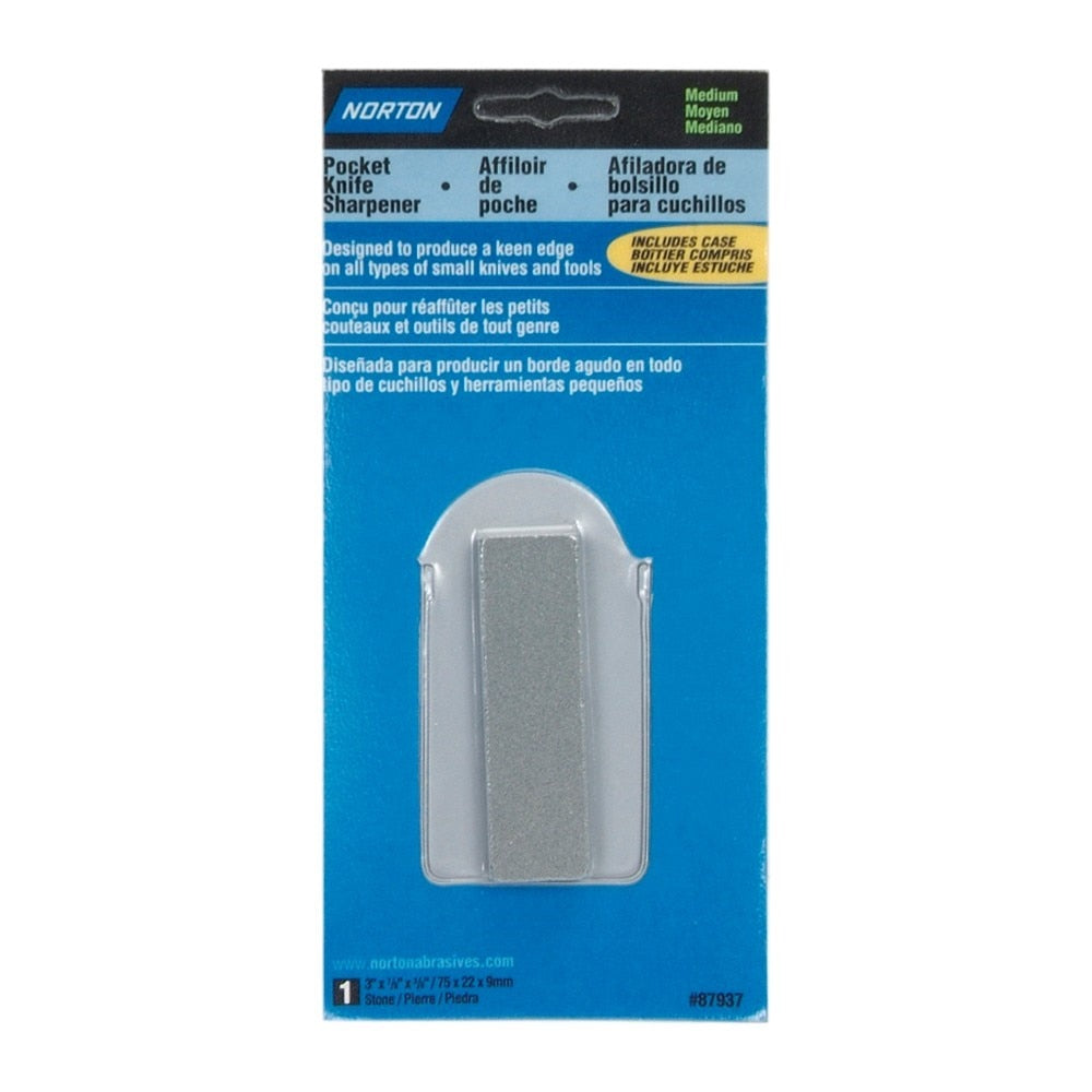 NORTON Norton 076607-87937 Pocket Knife Sharpening Stone with Case