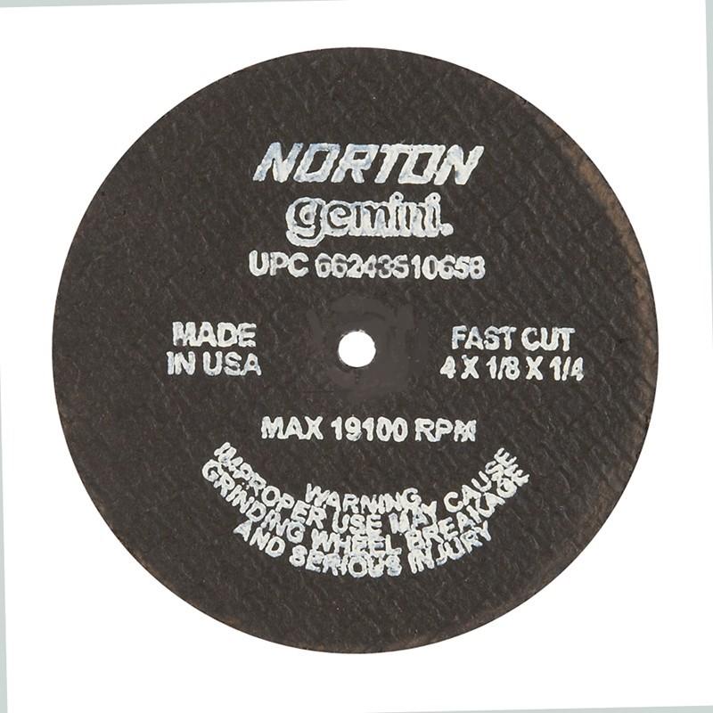 NORTON Norton 662435-10658 Type 1 Metal Cut-off Blade 4x1/8x1/4