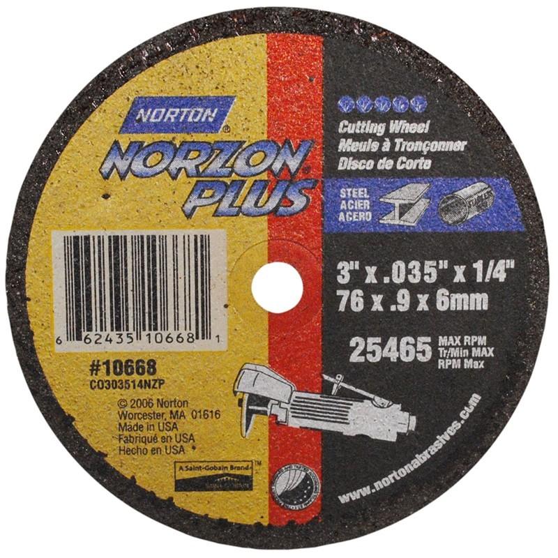 NORTON Norton 662435-10668 Cut-off Wheel 3x0.035x0.25 in Nztaf 25pk