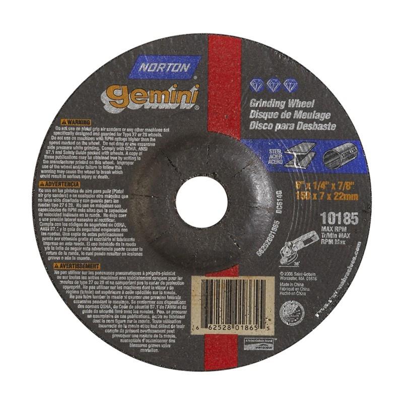 NORTON Norton 662528-01865 Type 27 Grinding Wheel 6x1/4x7/8