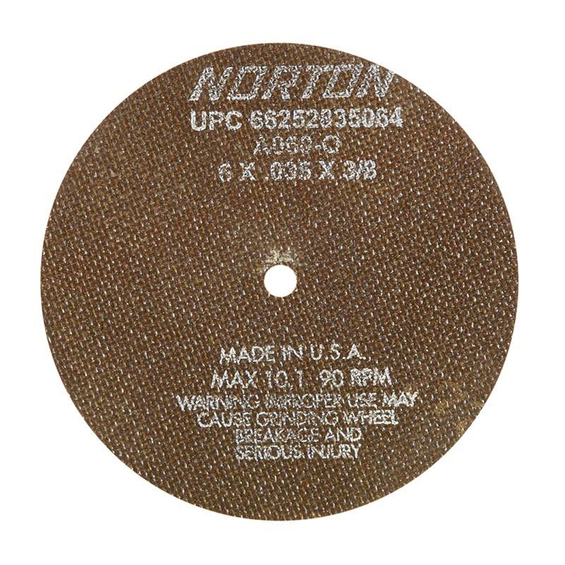 NORTON Norton 66252835064 Cut-off Wheel 6x.035x3/8 Type 1 25/box