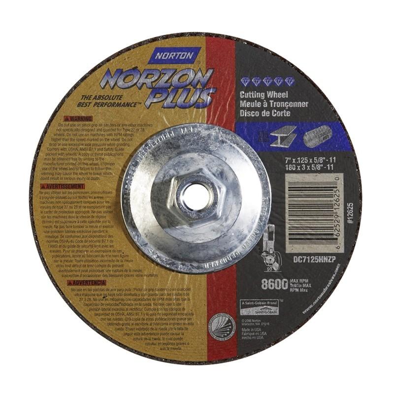 NORTON Norton 662529-12625 Norzon Type 27 Grinding Wheel 7 Inch