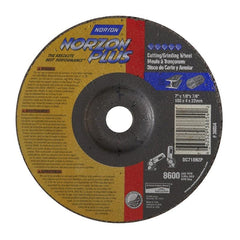 NORTON Norton 662529-38854 Type 27 Grinding Cutting Wheel 7in 8600 Rpm
