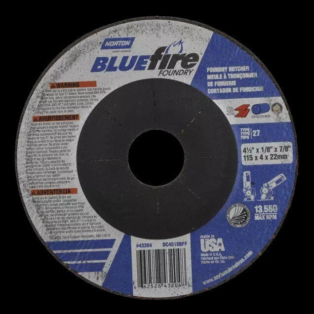 NORTON Norton 662528-43232 Bluefire Zc Type 27 Grinding Wheel