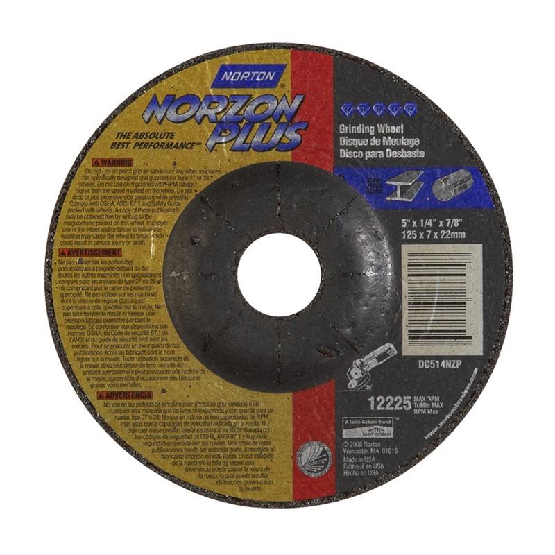 NORTON Norton 66252843334 Type 27 Grinding Wheel 5x1/4x7/8