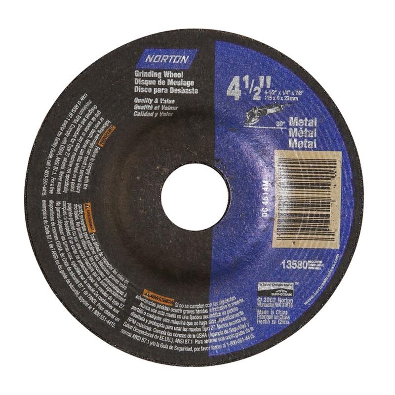 NORTON Norton 66252843607 Type 27 Grinding Wheel 4.5x0.25x0.875