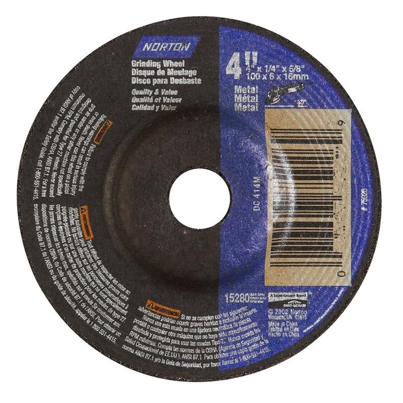 NORTON Norton 66252842011 Type 27 Grinding Wheel 4x1/4x5/8