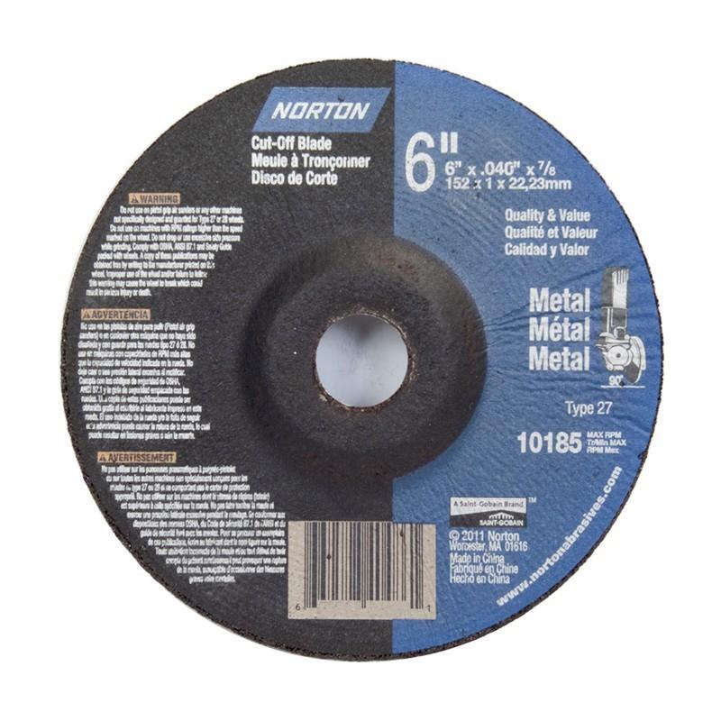 NORTON Norton 66252842015 Type 27 Cut-off Wheel 6x0.045x7/8