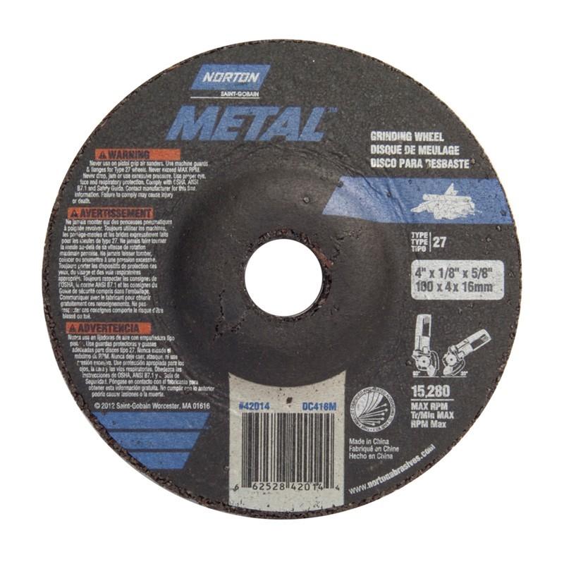 NORTON Norton 66252842014 Type 27 Grinding Wheel 4x1/8x5/8