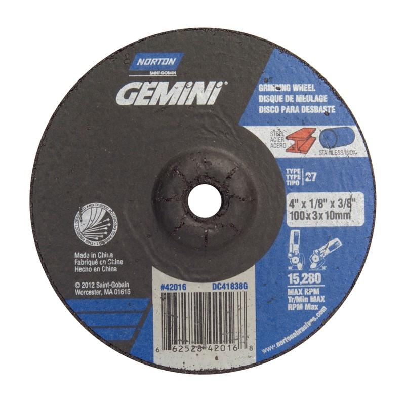 NORTON Norton 66252842016 Type 27 Grinding Wheel 4x1/8x3/8