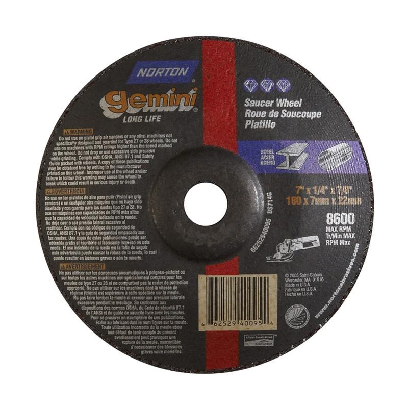 NORTON Norton 662529-40095 Type 28 Saucer Grinding Wheel 7in