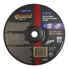 NORTON Norton 662530-49081 Type 28 Grinding Wheel 9x1/4x7/8 6600 Rpm