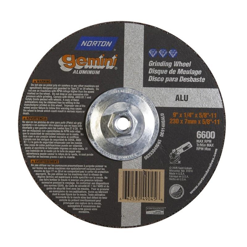 NORTON Norton 662530-49045 Type 27 Grinding Wheel 9in Aluminum