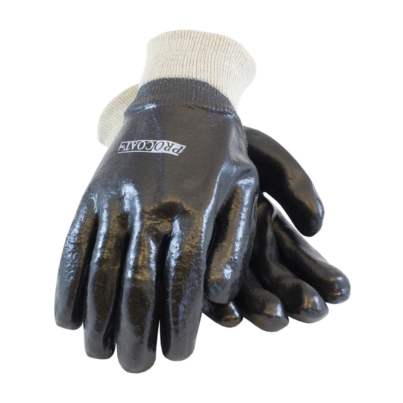 PIP Pip 58-8015R Procoat Pvc Work Gloves Interlock Lined Black
