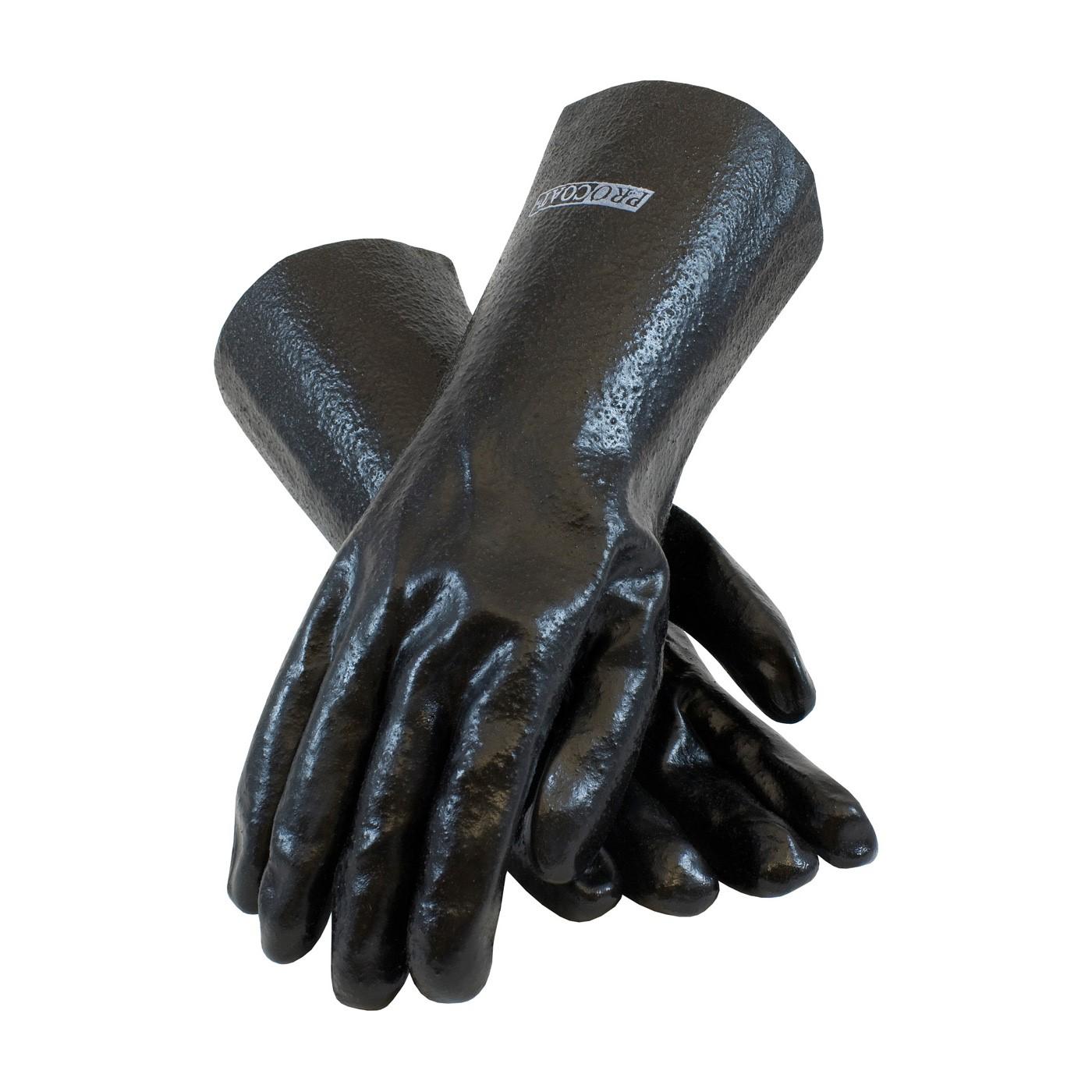 PIP Pip 58-8040R Pvc Gloves 14 in Semi-rough Interlock Black