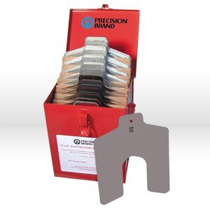 PRECISION BRAND Precision Brand 42925 Slotted Shim 6x6 Stainless 52 Piece