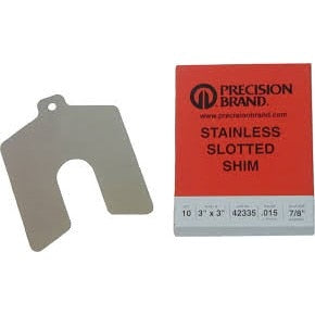 PRECISION BRAND Precision Brand 42265 Stainless Steel Slotted Shim 5-pack