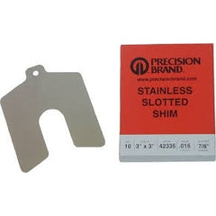 PRECISION BRAND Precision Brand 42265 Stainless Steel Slotted Shim 5-pack