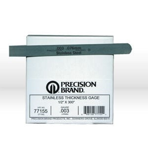 PRECISION BRAND Precision Brand 77155 Thickness Gage 0.003 in Stainless Steel
