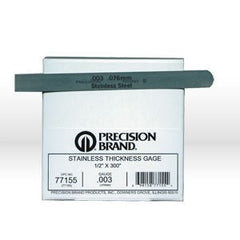 PRECISION BRAND Precision Brand 77155 Thickness Gage 0.003 in Stainless Steel