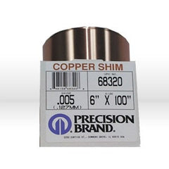 PRECISION BRAND Precision Brand 68320 Copper Shim Stock 0.005x6x100 Inches