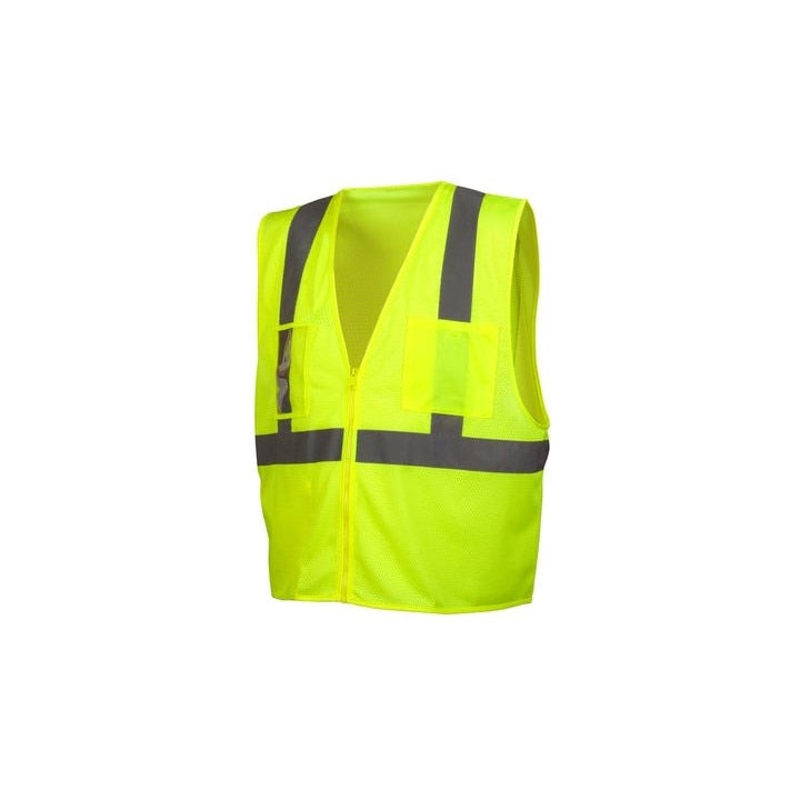 PYRAMEX Pyramex RVZ2110CPL Class 2 Safety Vest Large Hi-vis Lime