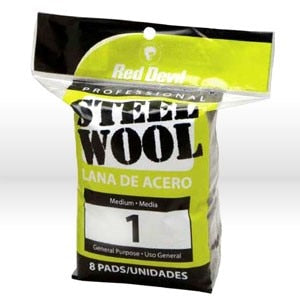 RED DEVIL Red Devil 0324 Steel Wool Medium Grade 8 Pack