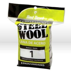 RED DEVIL Red Devil 0324 Steel Wool Medium Grade 8 Pack