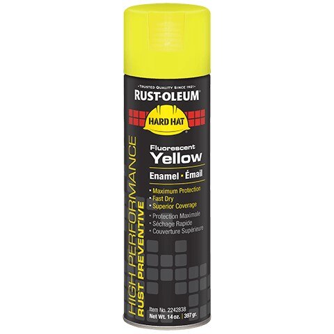 RUST-OLEUM Rust-oleum 2242838 V2100 Enamel Spray Paint 15 Oz Fluorescent Yellow