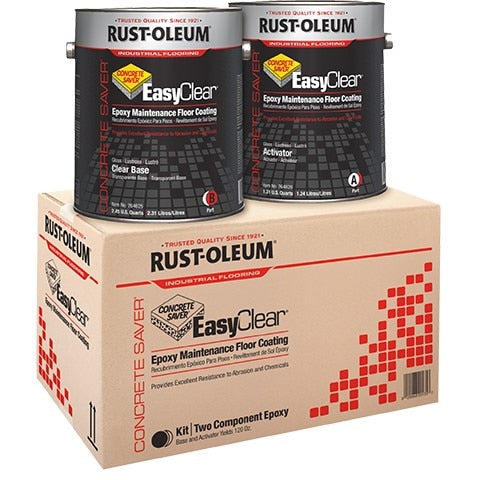 RUST-OLEUM Rust-oleum 256673 Clear Gloss Epoxy Floor Coating 1 Gal Kit