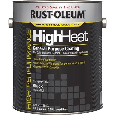 RUST-OLEUM Rust-oleum 286509 High Heat Coating 1 Gal Black Gloss