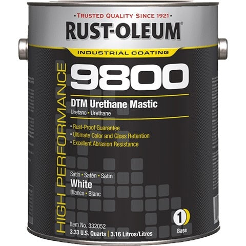 RUST-OLEUM Rust-oleum 9879419 Dtm Urethane Mastic 1 Gallon Black Gloss