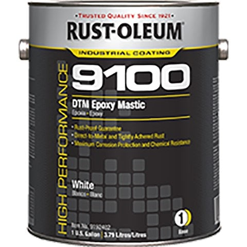 RUST-OLEUM Rust-oleum 9192402 Dtm Epoxy Mastic 1 Gallon White