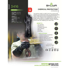 SHOWA Showa 3416-11 Cut Resistant Glove A5 Cut X-large