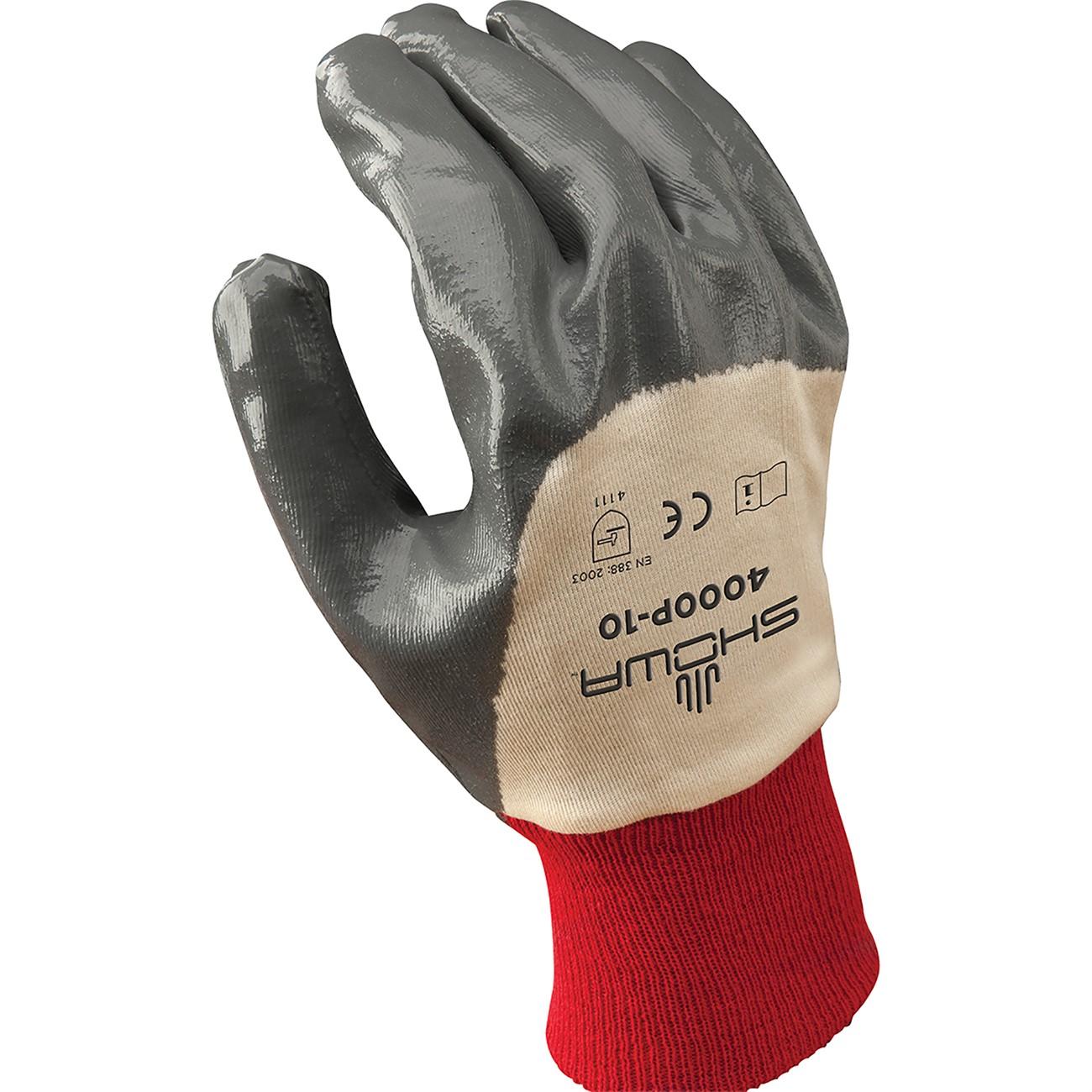 SHOWA Showa 4000P-10 General Purpose Nitrile Glove Large