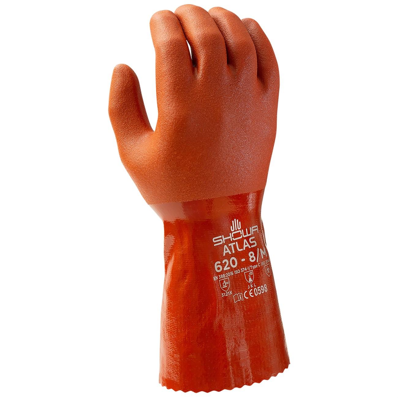 SHOWA Showa 620M-08 Chemical Resistance Glove Medium Orange