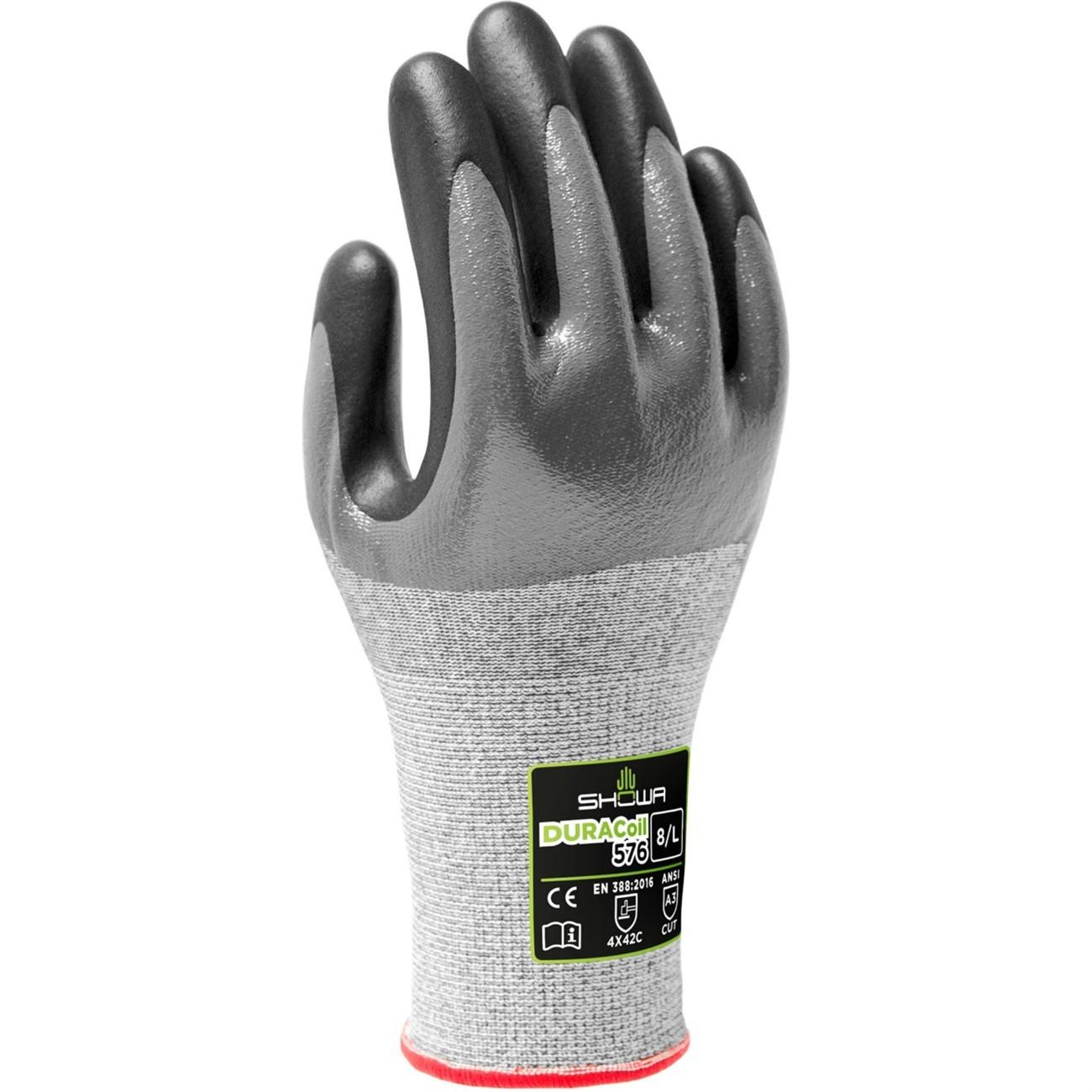 SHOWA Showa 576L-08 Cut Resistant Glove Large Nitrile Ansi A4