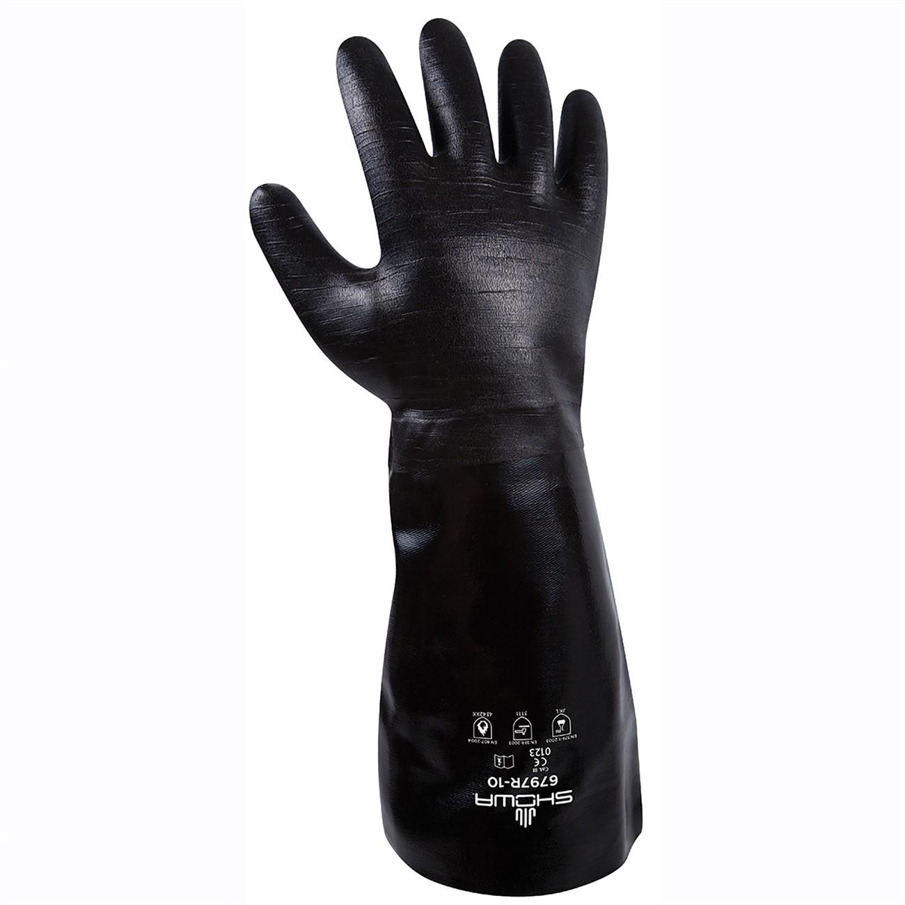 SHOWA Showa 6797R-10 Neoprene Chemical Resistance Glove Large